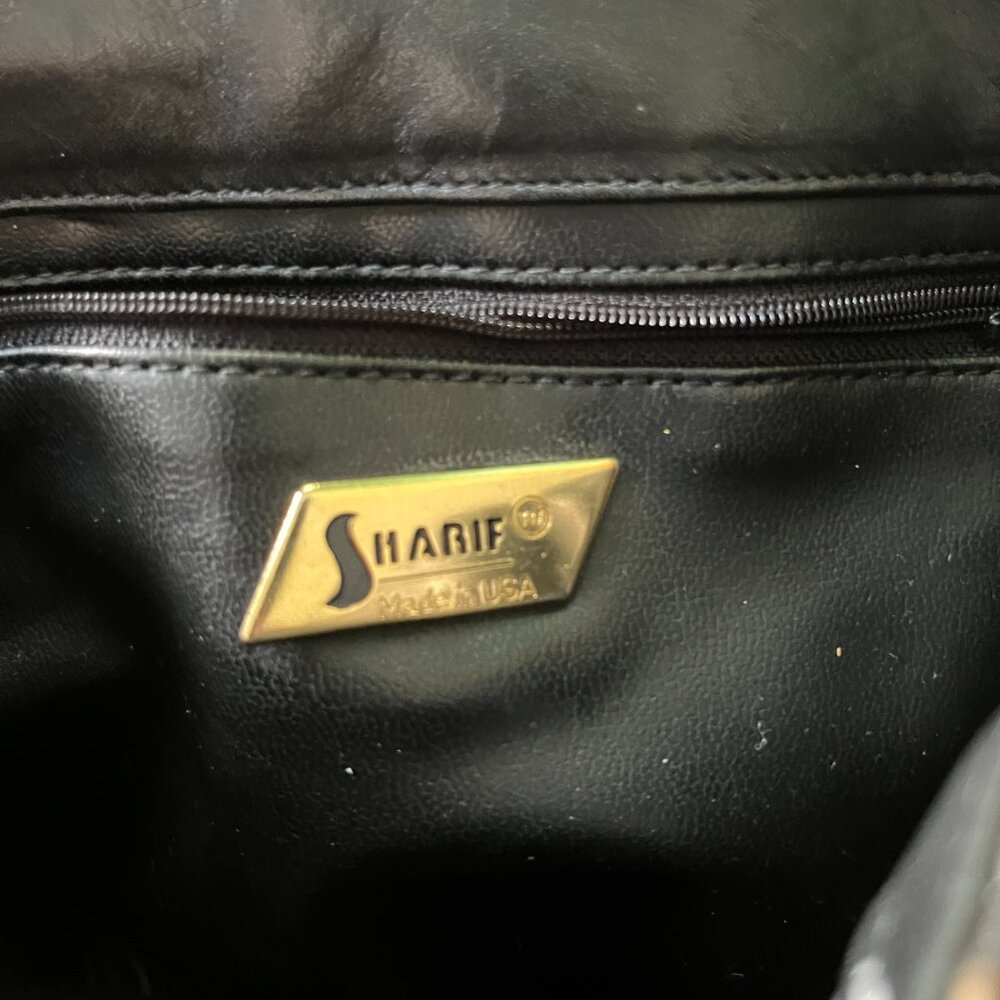 Vtg Sharif Snakeskin Print Drawstring Flap Top Pu… - image 7